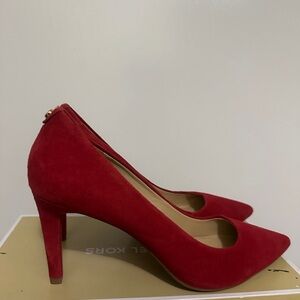 Michael Kors Elegant Red Suede Pumps-Style name Dorothy
